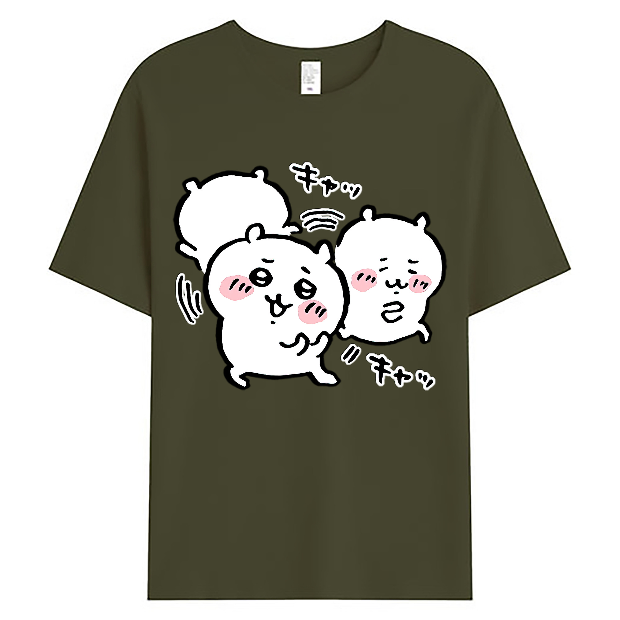 （画像用） ちいかわ ちいかわ Chii-kawa chiikawa 綿100％ メンズ半袖Tシャツ｜肌触りやわらか＆通気性